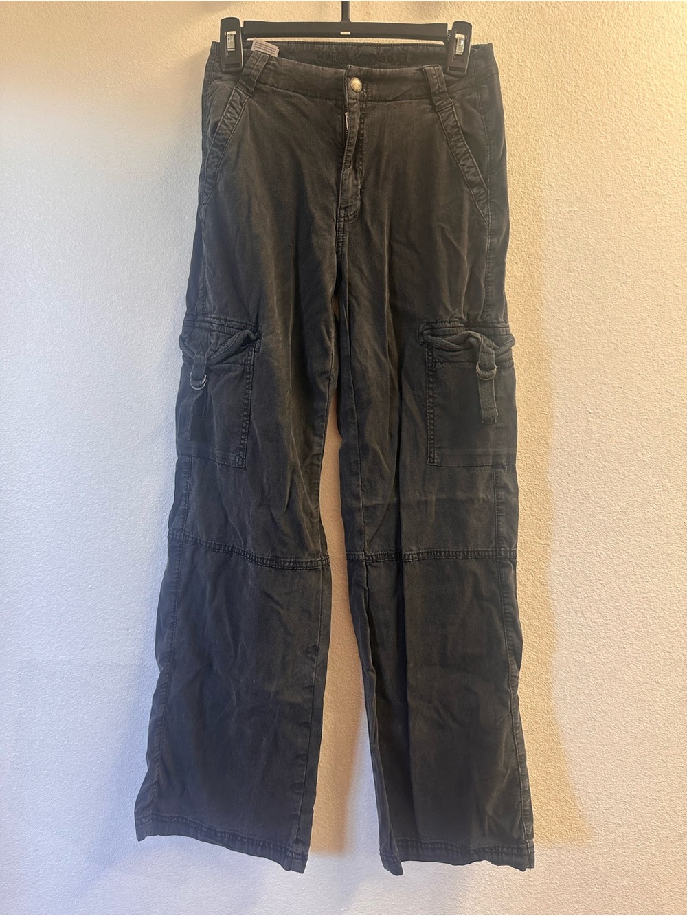 American Eagle Outfitters Black Women's Cargo Jumpsuit-Style Pants